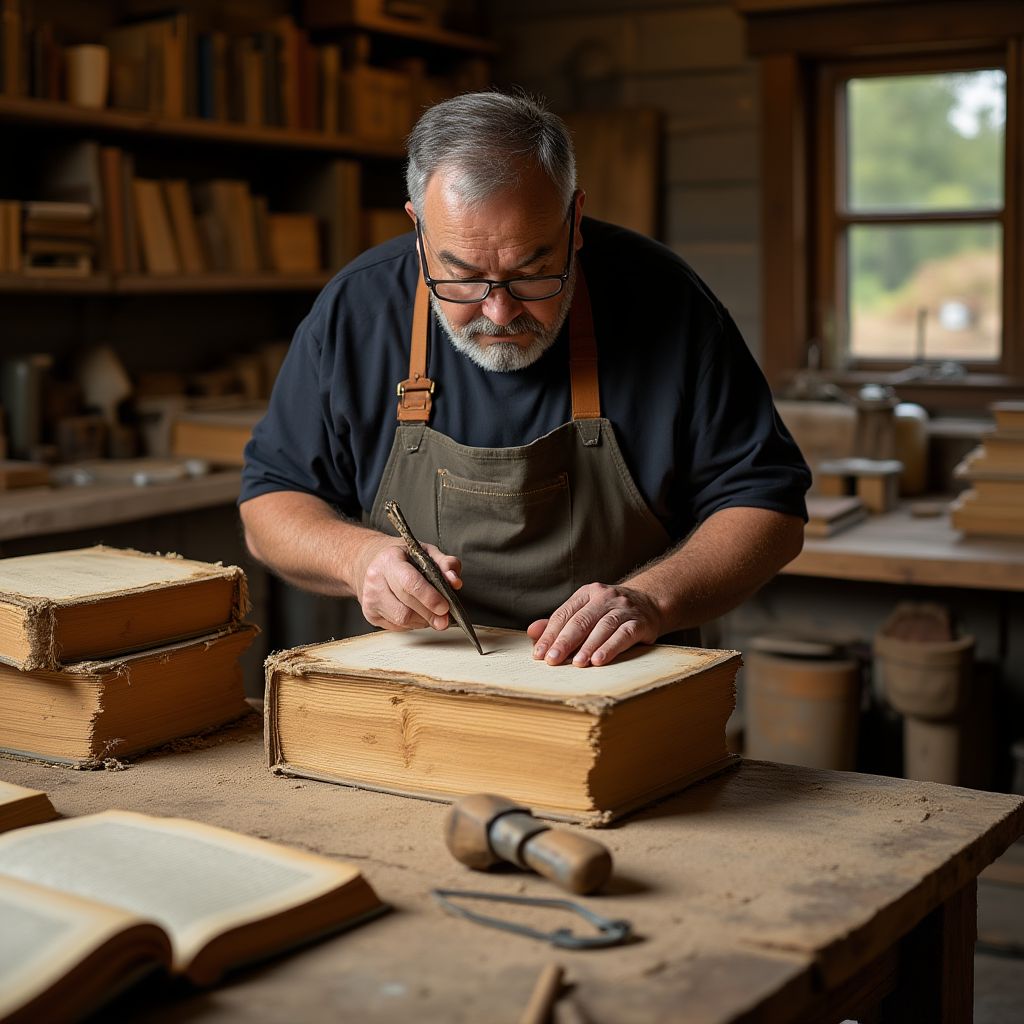 Atelier de restauration en pleine activité
