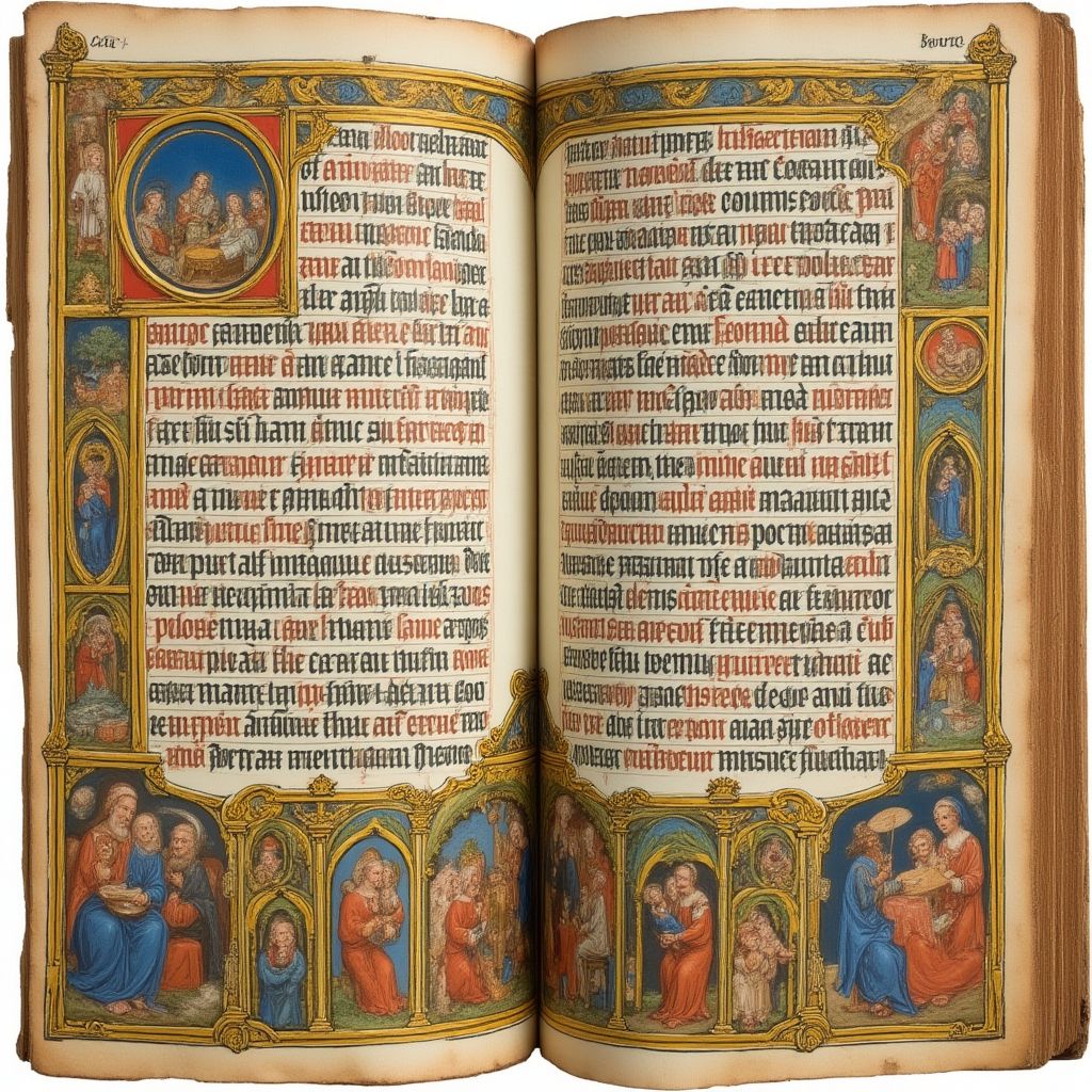 Manuscrit enluminé médiéval